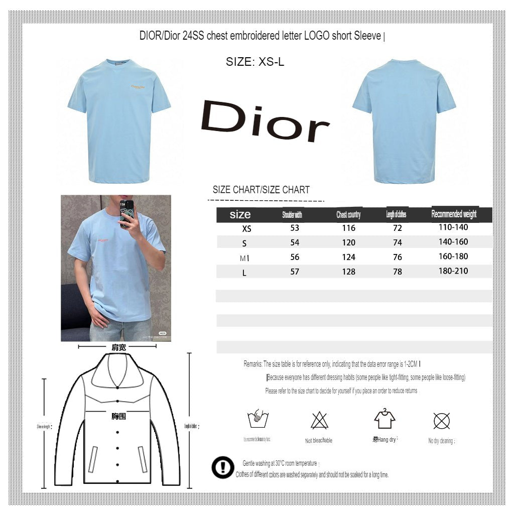 Dior Christian Dior Couture Light Blue T-Shirt - netstar