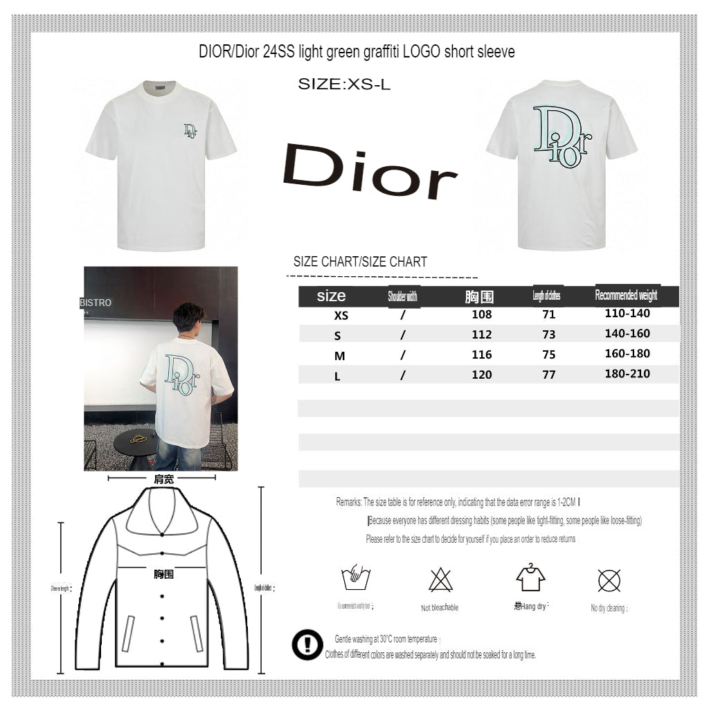 Dior Classic Logo T-Shirt (White) - netstar