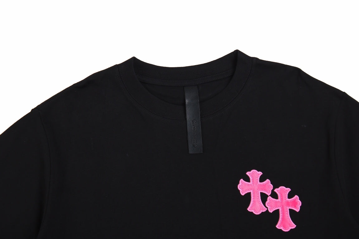 CHROME HEARTS HORSE SHOE LOGO T-SHIRT BLACK PINK - netstar®