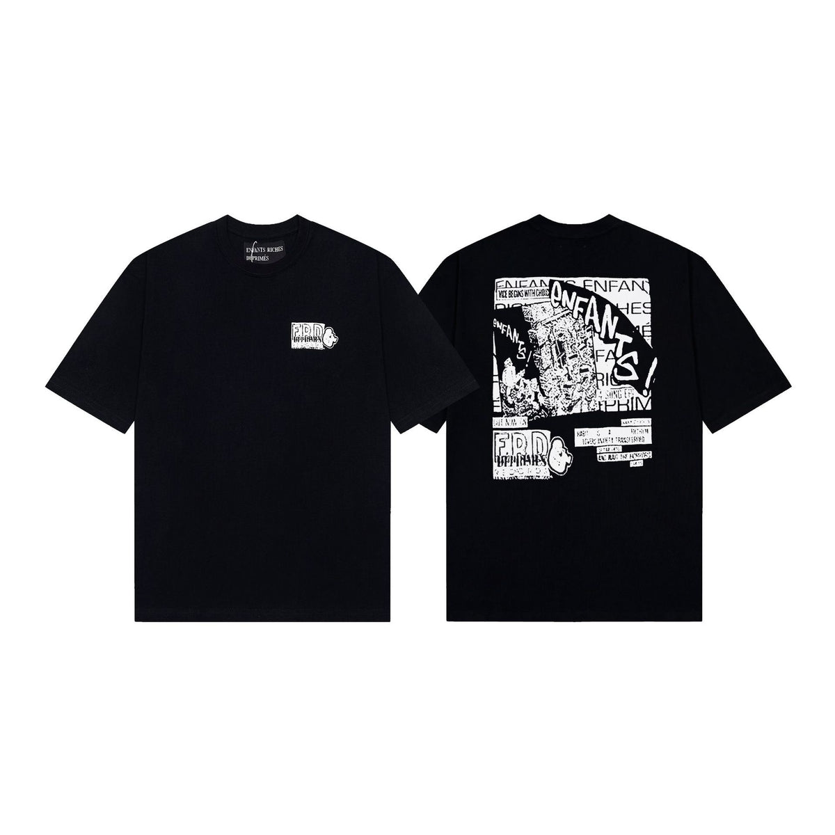 Casual short-sleeved T-shirt, printed cotton