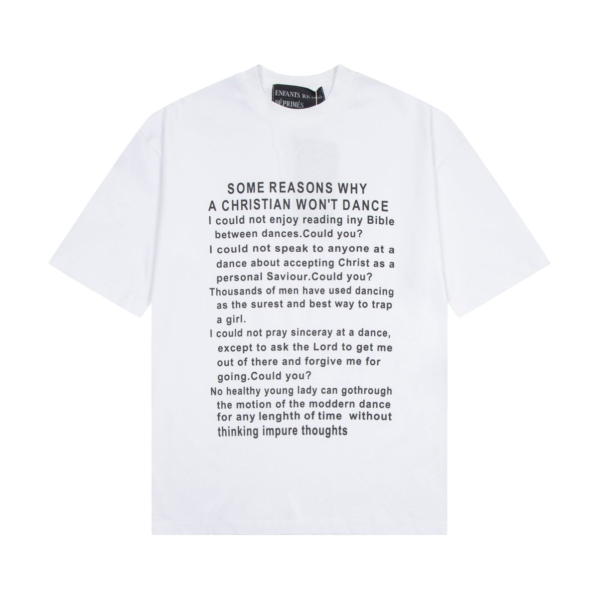 Casual short-sleeved T-shirt, printed cotton