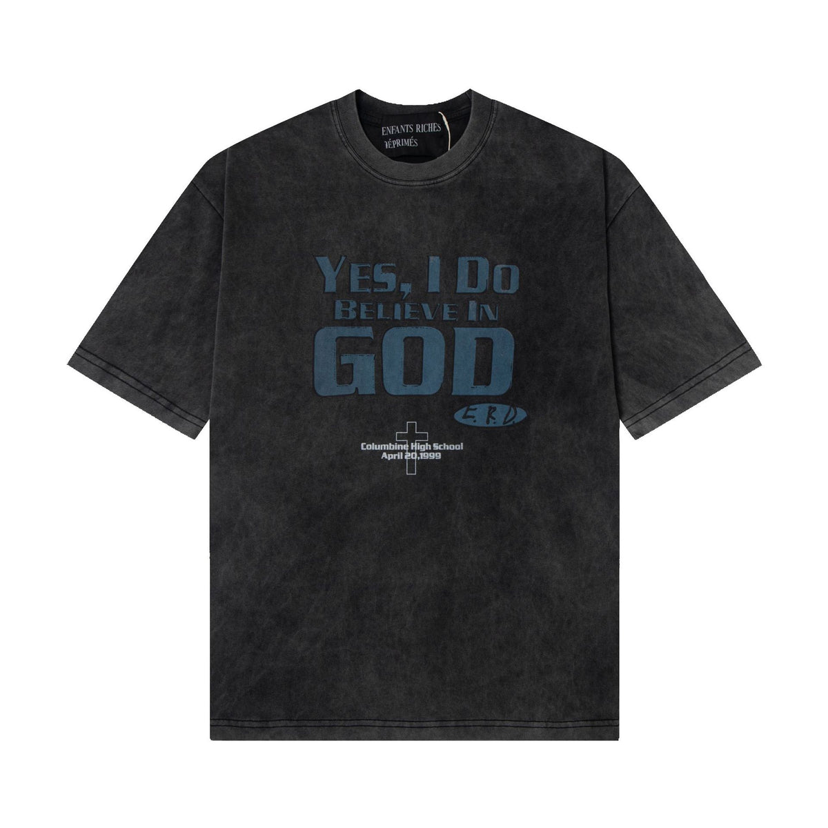 Casual short-sleeved T-shirt, printed cotton