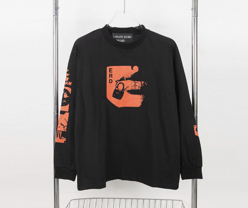 Casual short-sleeved T-shirt, printed cotton
