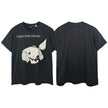 Casual short-sleeved T-shirt, printed cotton