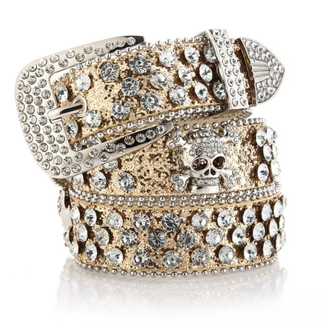 Skull Rhinestone Belt