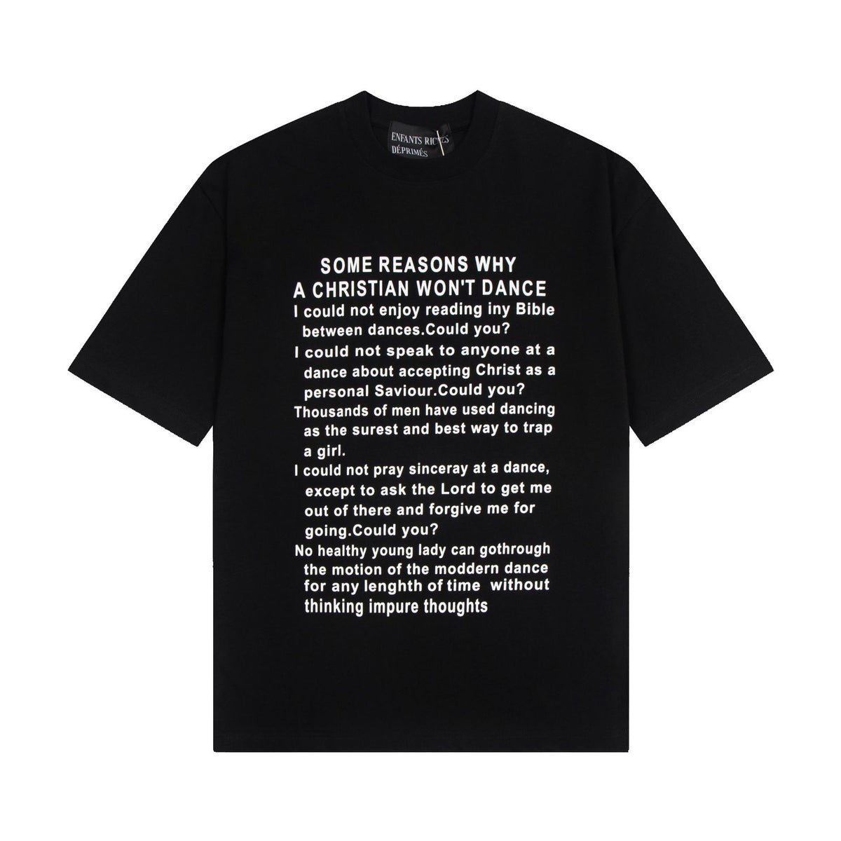 Casual short-sleeved T-shirt, printed cotton