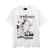 Casual short-sleeved T-shirt, printed cotton