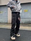 Embroidered Denim Trousers