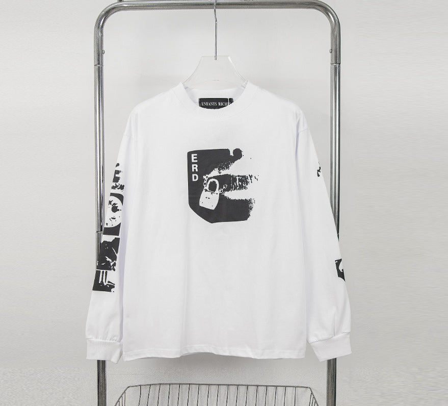 Casual short-sleeved T-shirt, printed cotton