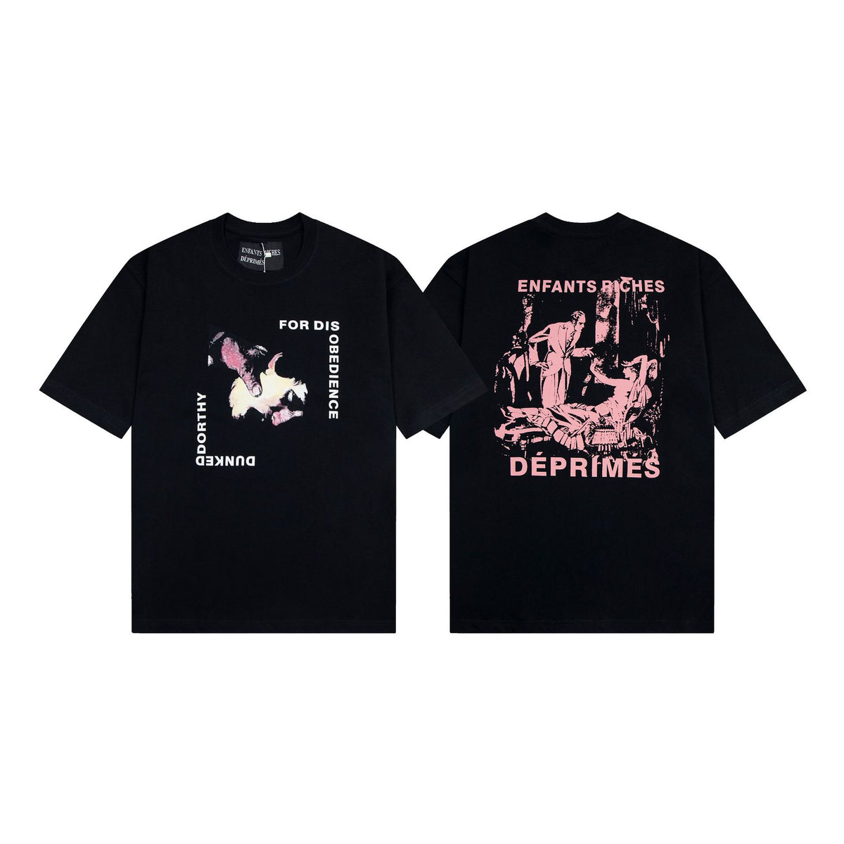 Casual short-sleeved T-shirt, printed cotton