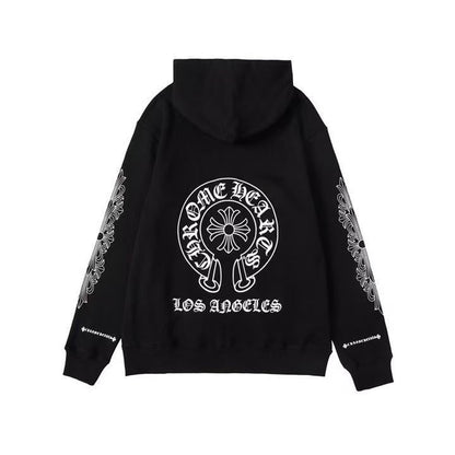 CHROME HEARTS ASYMMETRICAL ZIP HOODIE BLACK - netstar®