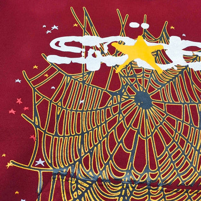 SP5DER LOGO HOODIE MAROON - netstar®