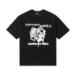 Casual short-sleeved T-shirt, printed cotton