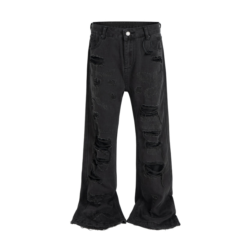 Embroidered Denim Trousers