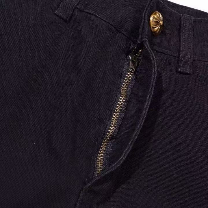 CHROME HEARTS BLACK DOUBLE KNEE CARPENTER JEANS - netstar®