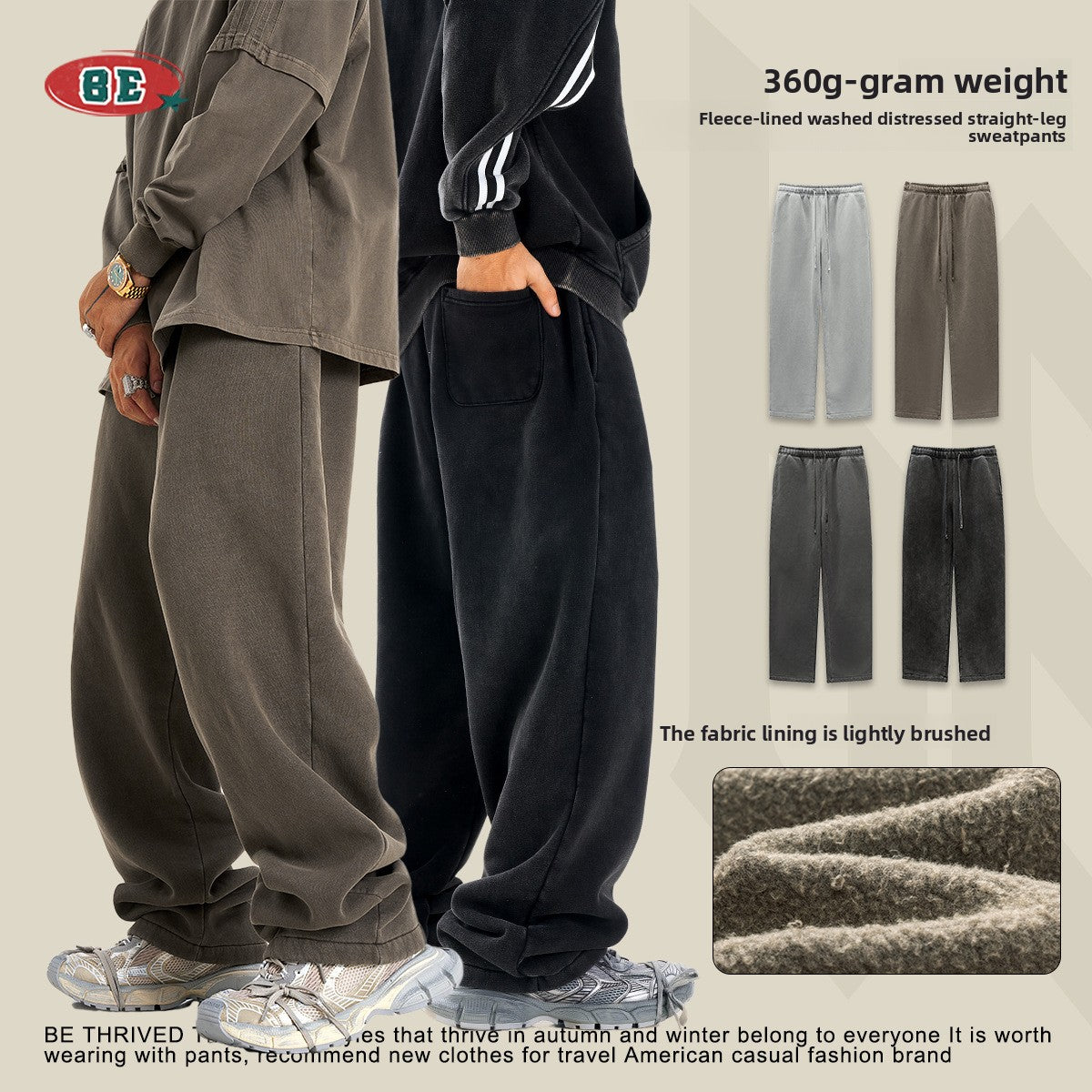 Fleece-Lined Sweatpants
