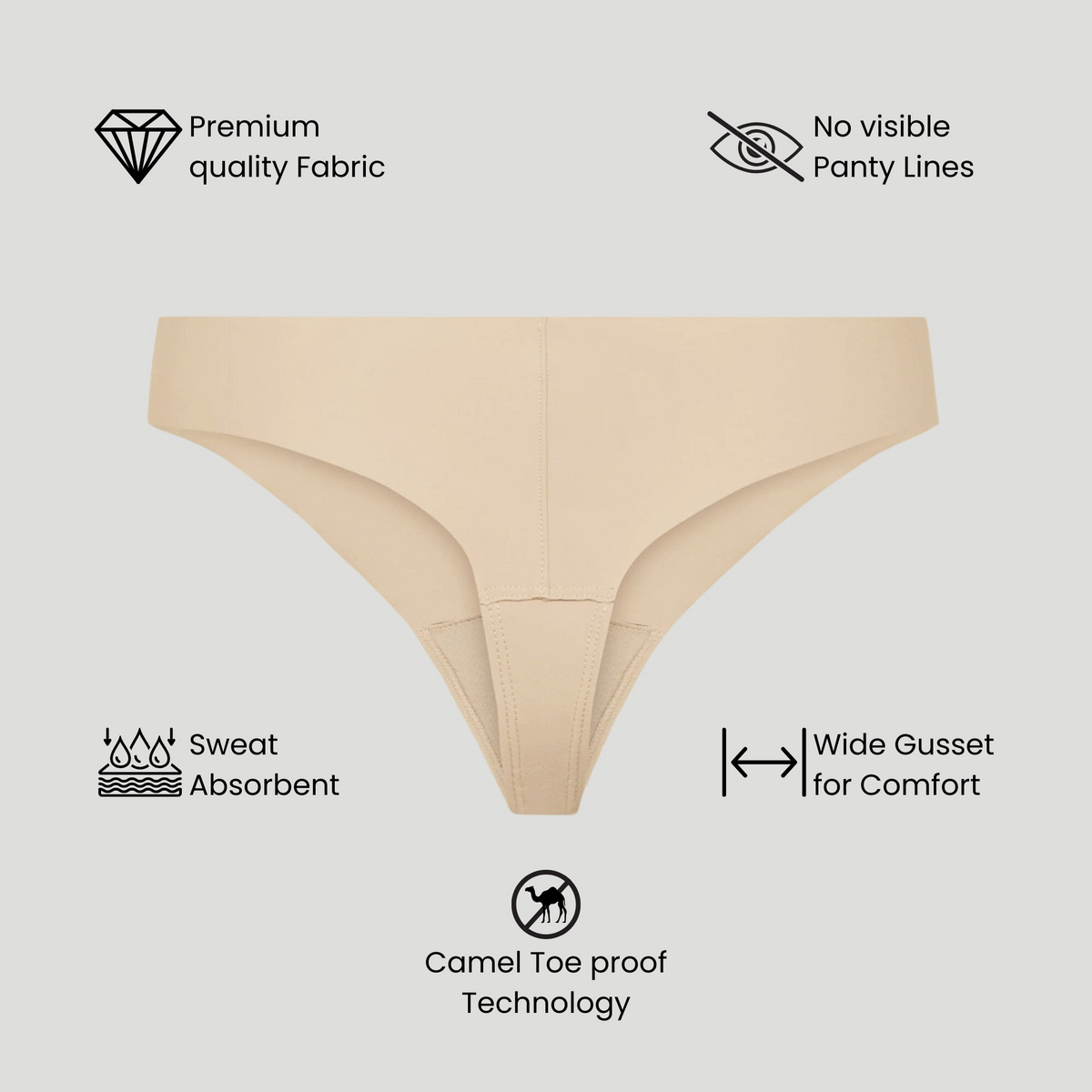 Nuda™ Invisible Camel Toe Thong - netstar
