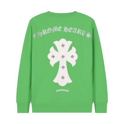 CHROME HEARTS WHITE CROSS PATCH SWEATSHIRT GREEN - netstar®