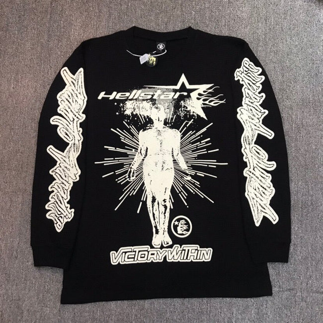 Long Sleeve Printed Cotton T-Shirt