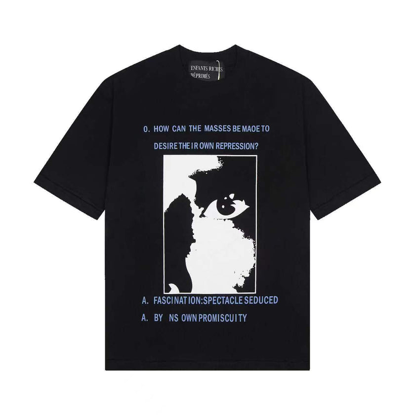 Casual short-sleeved T-shirt, printed cotton