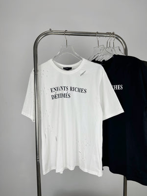 Casual short-sleeved T-shirt, printed cotton