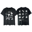 Casual short-sleeved T-shirt, printed cotton