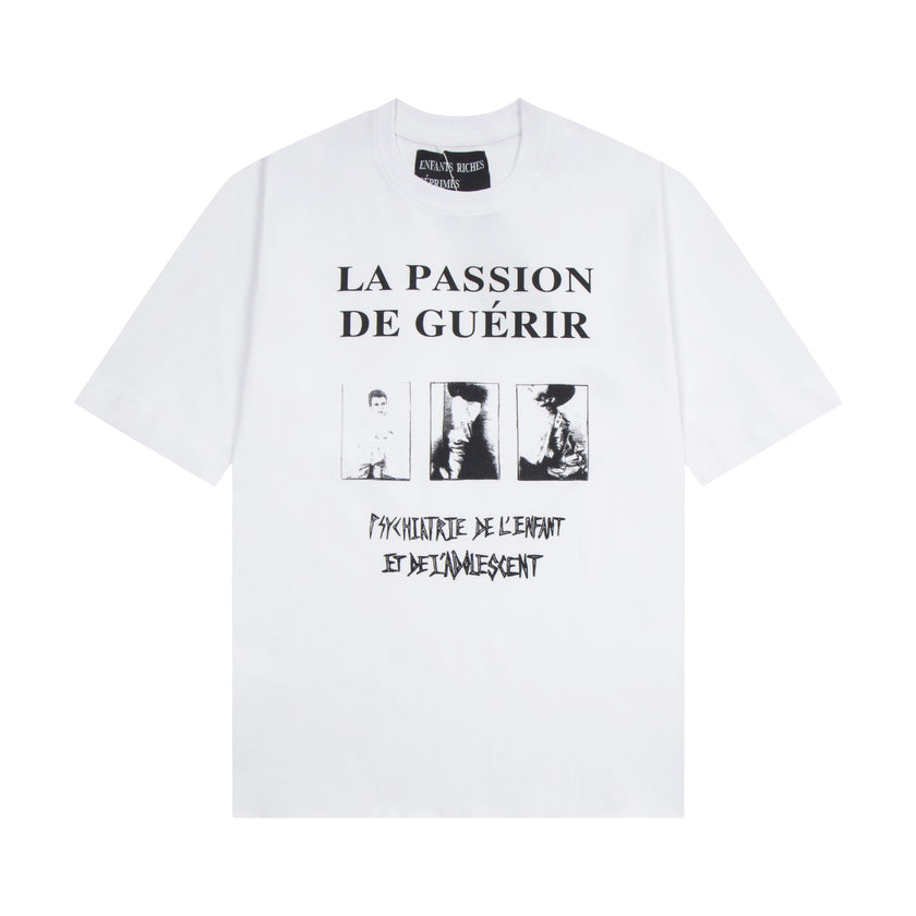 Casual short-sleeved T-shirt, printed cotton