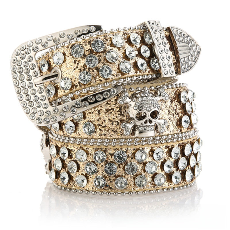 Skull Rhinestone Belt