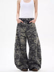 Camouflage Wide-Leg Jeans