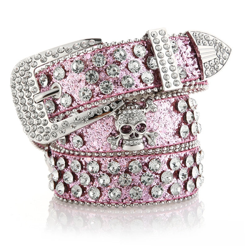 Skull Rhinestone Belt