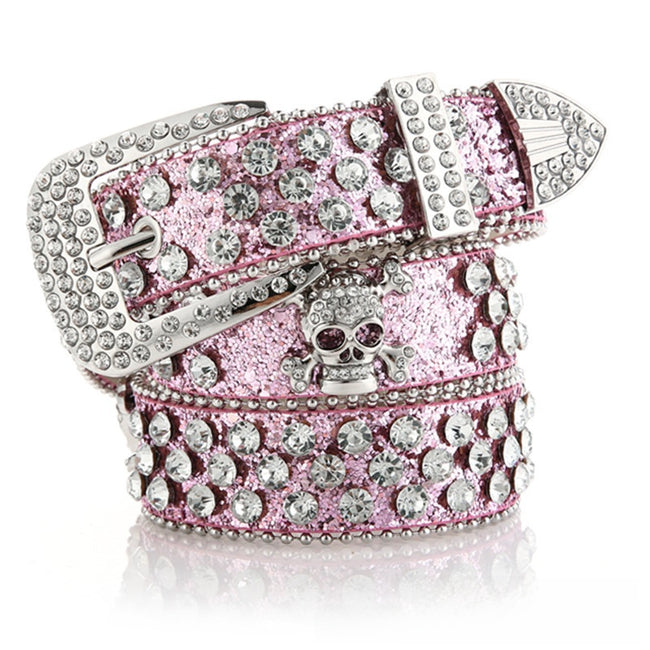 Skull Rhinestone Belt
