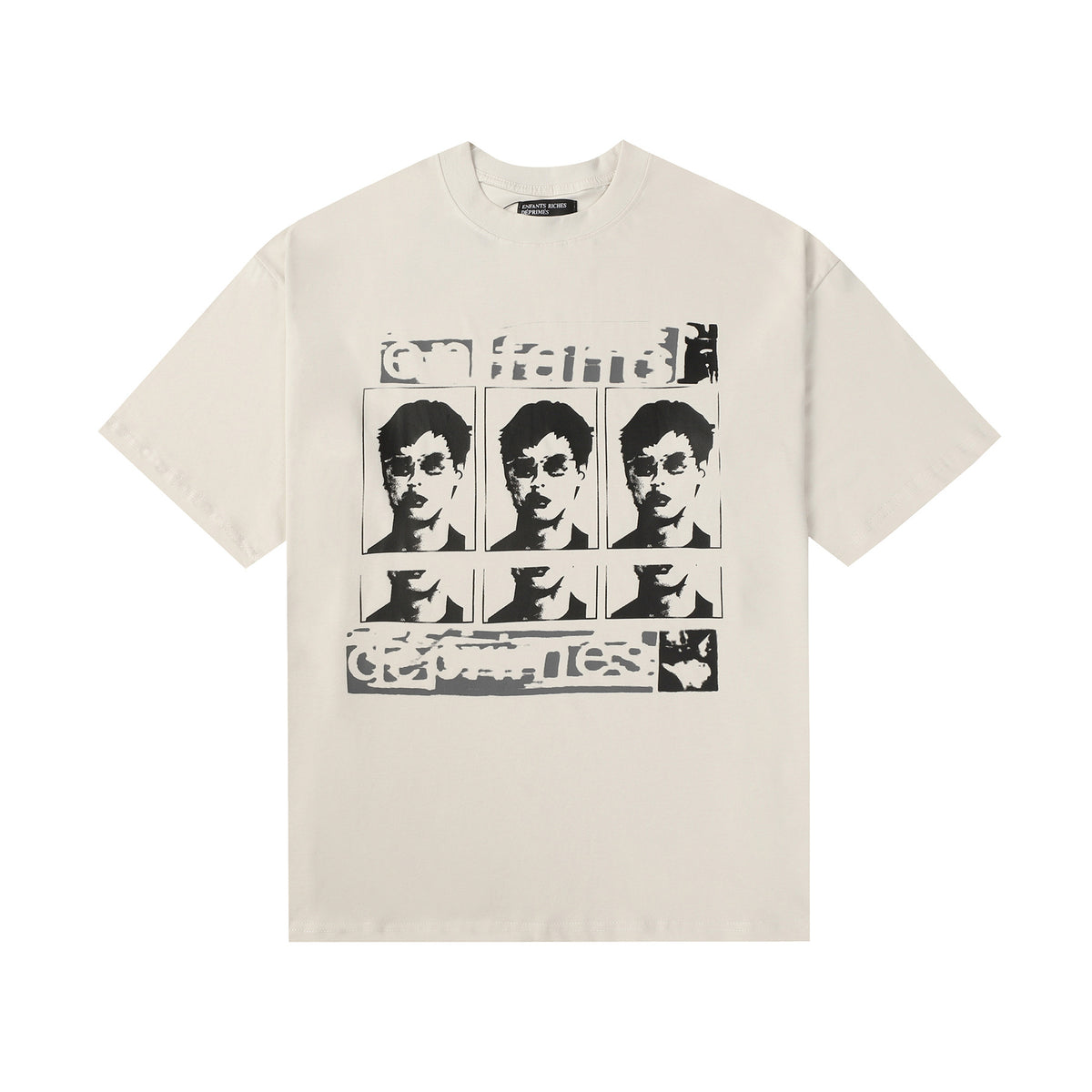 Casual short-sleeved T-shirt, printed cotton