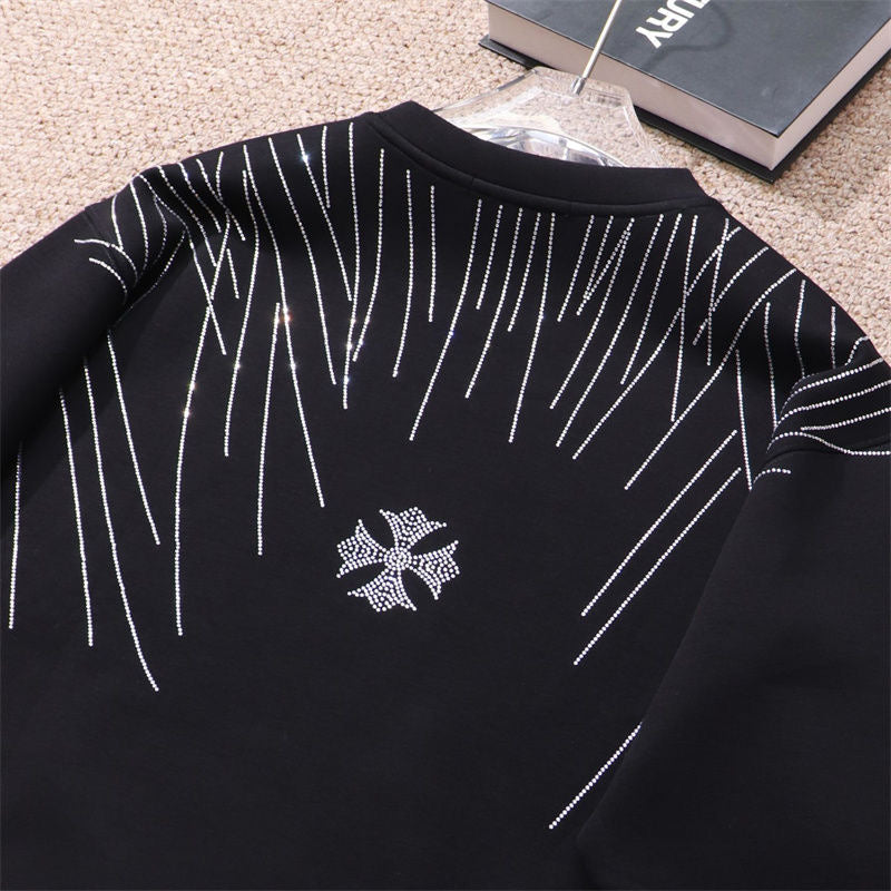 CHROME HEARTS RHINESTONE DESIGN SWEATSHIRT BLACK - netstar®