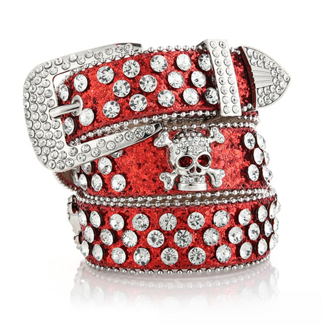 Skull Rhinestone Belt