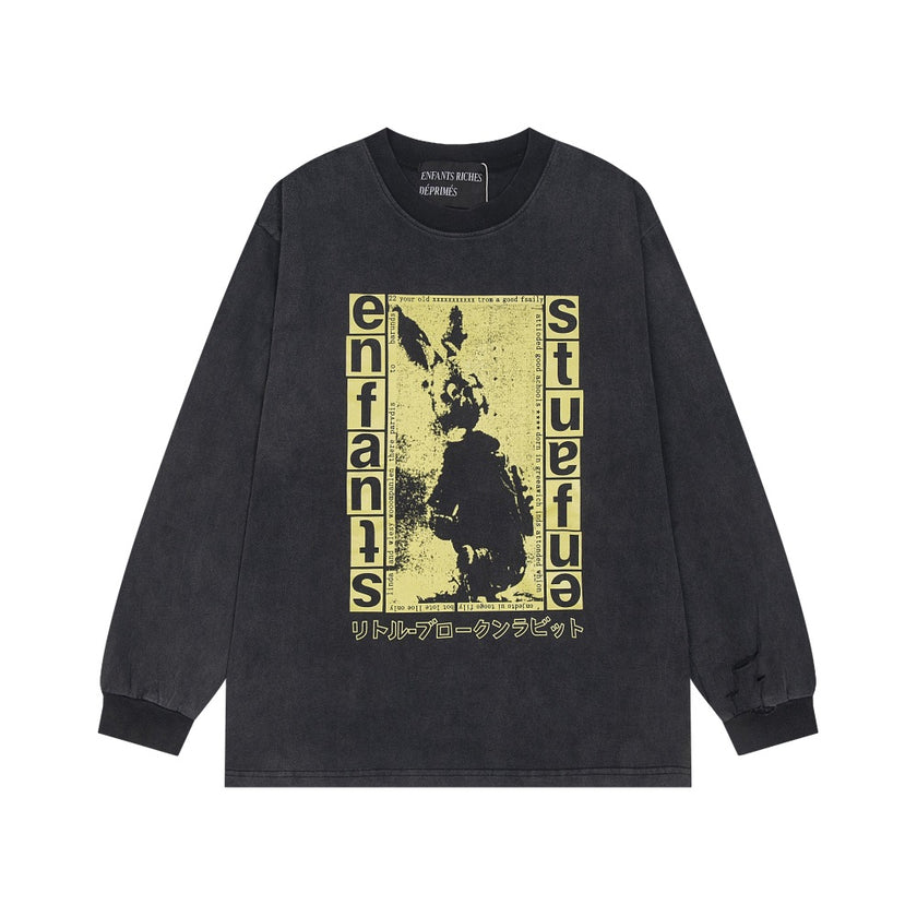 Casual short-sleeved T-shirt, printed cotton