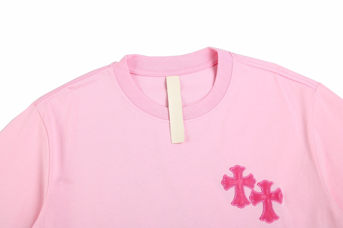 CHROME HEARTS HORSE SHOE LOGO T-SHIRT PINK - netstar®
