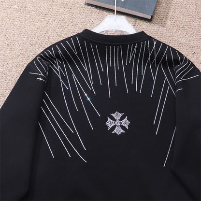 CHROME HEARTS RHINESTONE DESIGN SWEATSHIRT BLACK - netstar®