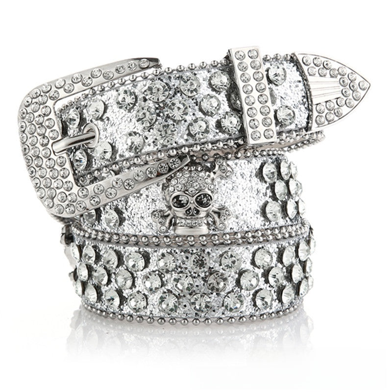 Skull Rhinestone Belt