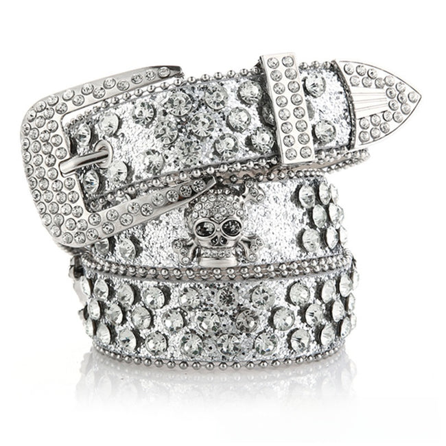 Skull Rhinestone Belt