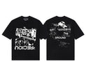 Casual short-sleeved T-shirt, printed cotton