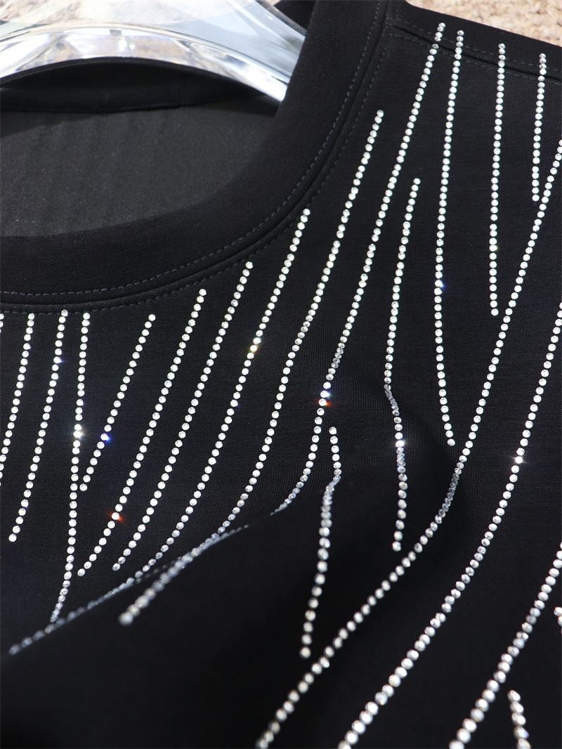 CHROME HEARTS RHINESTONE DESIGN SWEATSHIRT BLACK - netstar®