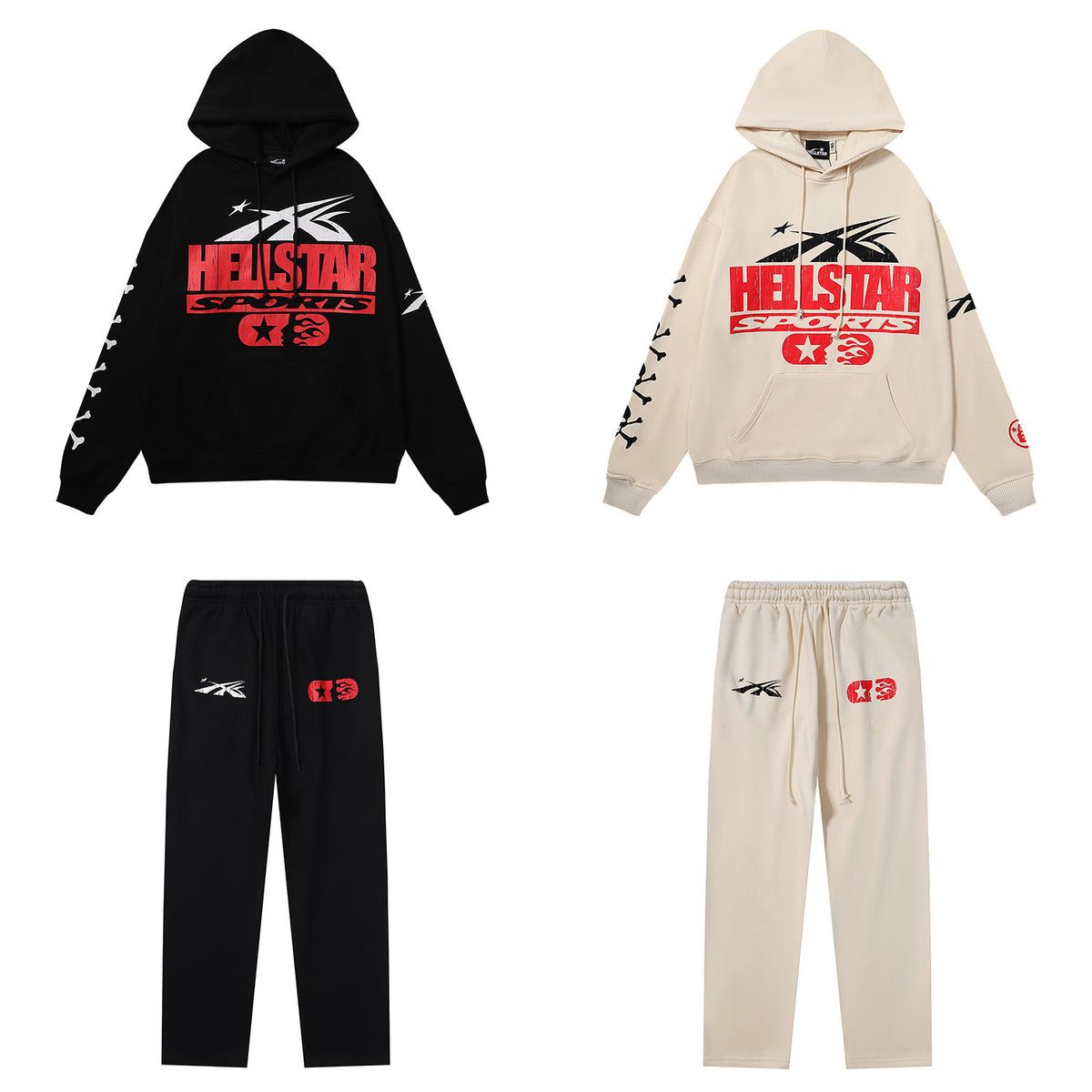 Retro Cotton Hoodie Set (XL)