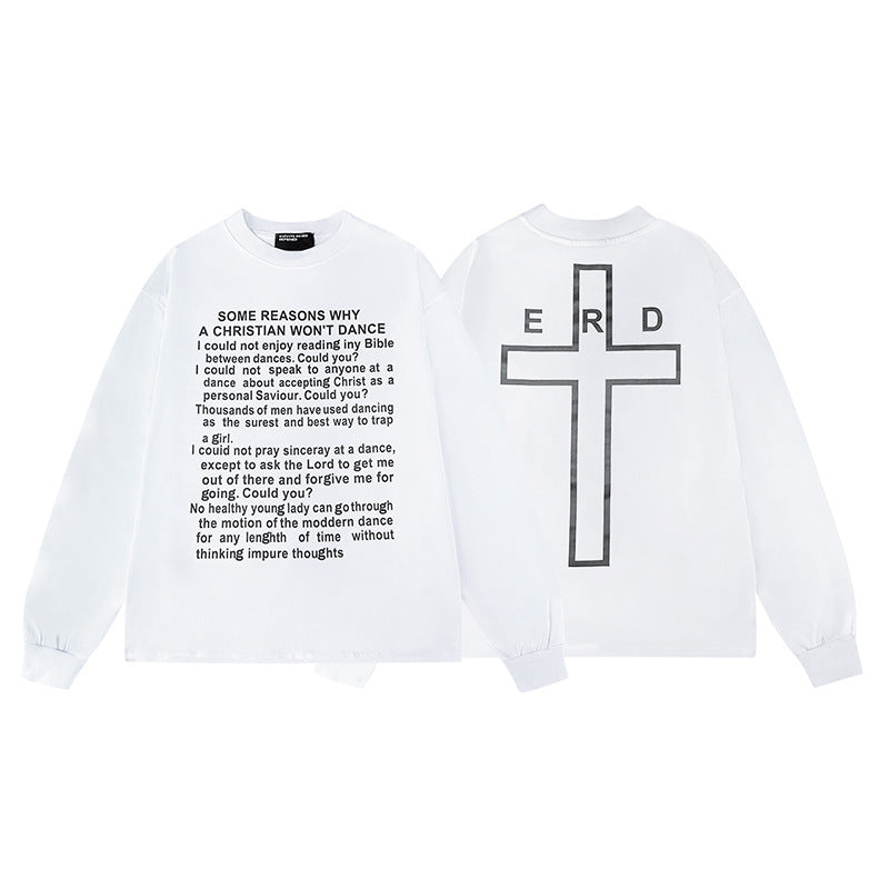 Casual short-sleeved T-shirt, printed cotton