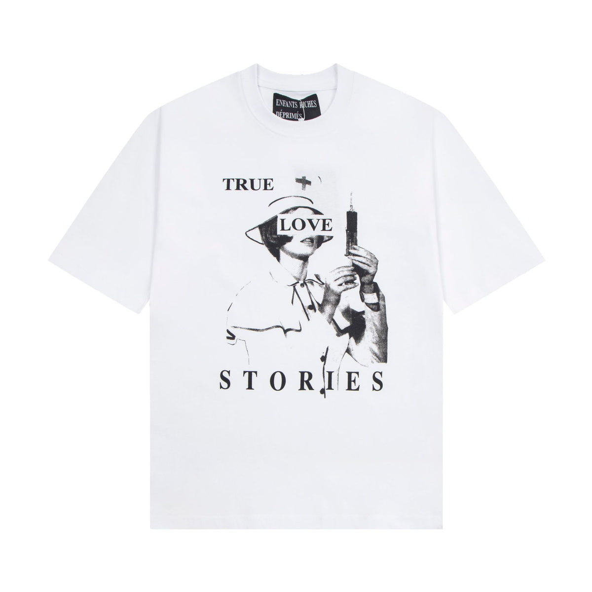 Casual short-sleeved T-shirt, printed cotton