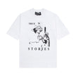 Casual short-sleeved T-shirt, printed cotton