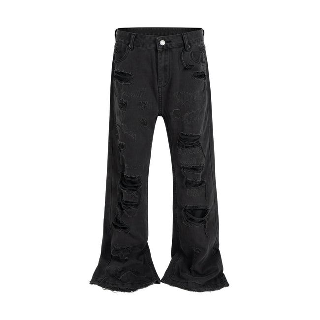 Embroidered Denim Trousers