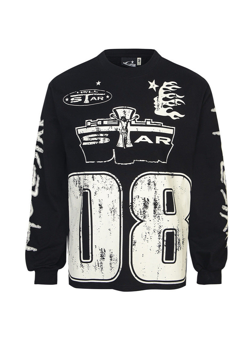 Cotton Print Long Sleeve T-Shirt