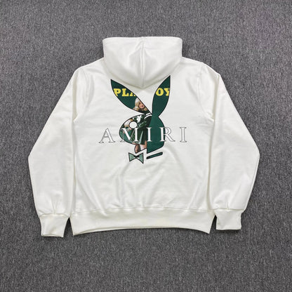 AMIRI PLAYBOY LOGO HOODIE WHITE GREEN - netstar®
