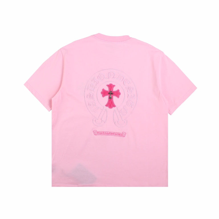 CHROME HEARTS HORSE SHOE LOGO T-SHIRT PINK - netstar®