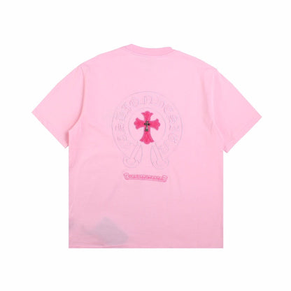 CHROME HEARTS HORSE SHOE LOGO T-SHIRT PINK - netstar®